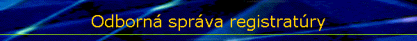 Odborn sprva registratry